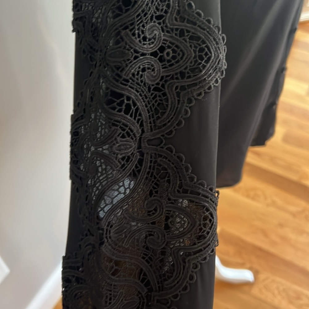 Express black lace sleeve button down shirt - Picture 6 of 8